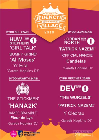 Welsh Line Up poster Welsh Line Up poster